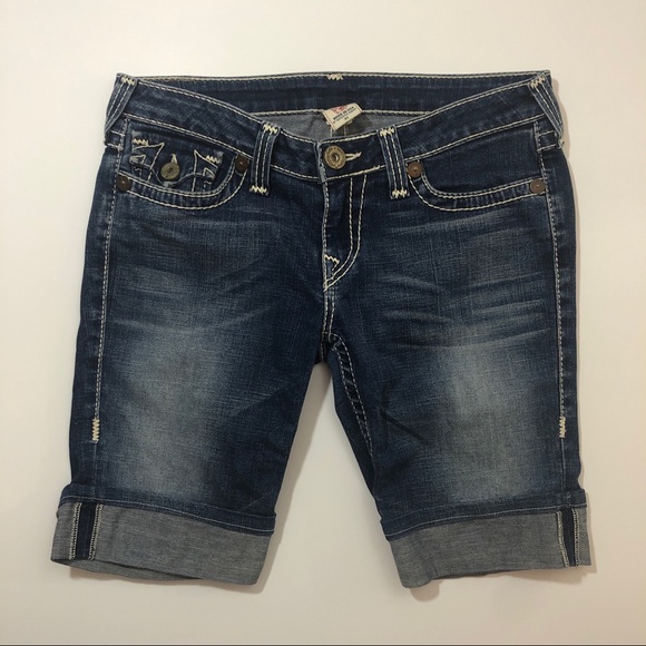 True Religion Pants - TRUE RELIGION jean Bermuda shorts long cuffed 31 True Religion Pants - TRUE RELIGION jean Bermuda shorts long cuffed 31